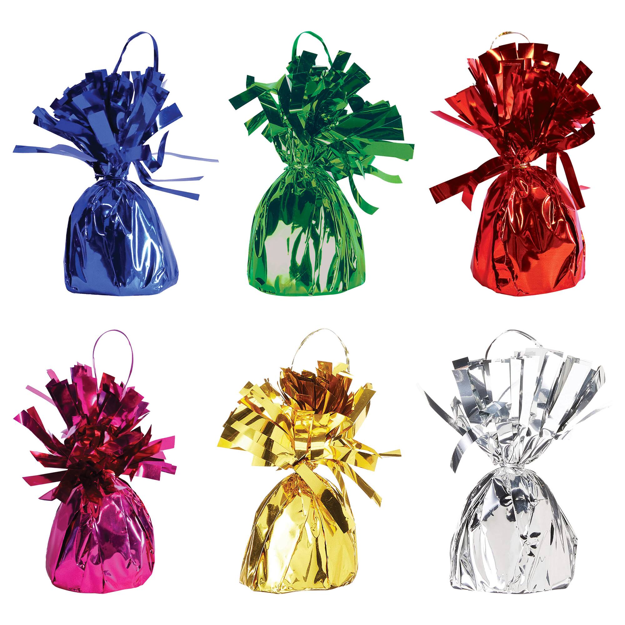 6oz. Metallic Wrapped Balloon Weights, 6ct.
